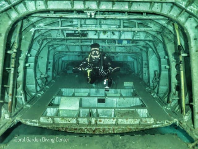 Hercules C130 from inside, diving in aqaba red sea
