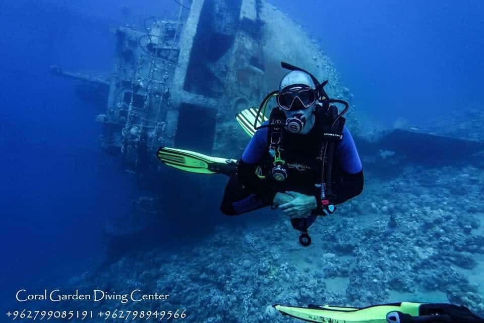 wreck diver course, Cedar Pride shipwreck dive site aqaba red sea, diving Aqaba